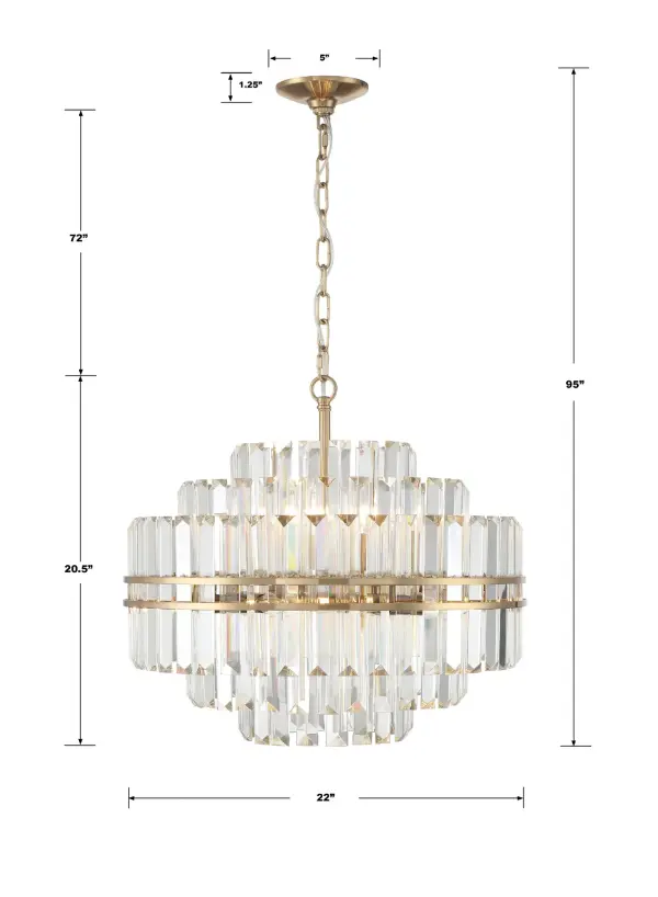 Hayes 22" Crystal Chandelier - Image 7