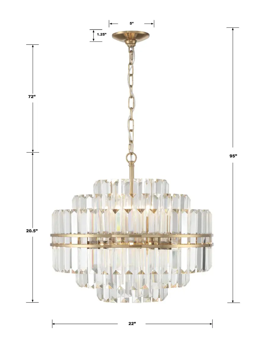 Hayes 22" Crystal Chandelier - Image 7