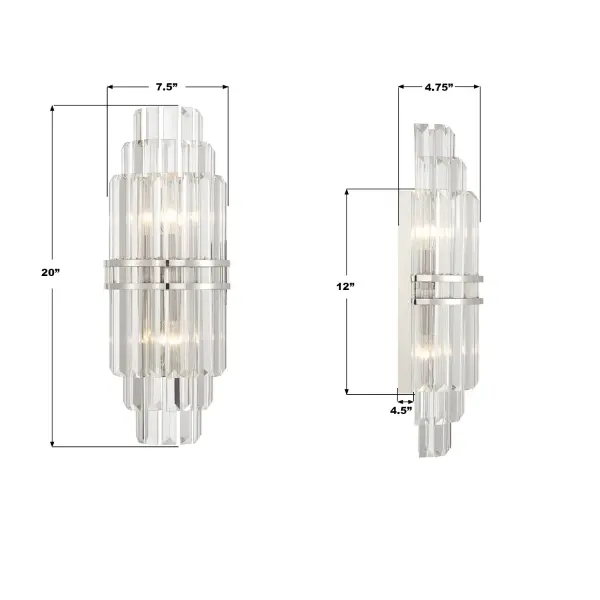 Hayes 7.5" Crystal Sconce - Image 15