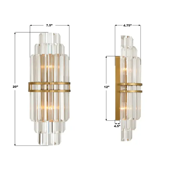 Hayes 7.5" Crystal Sconce - Image 7