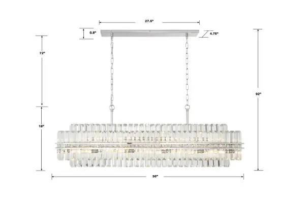 Stunning Tiered Crystal Linear Chandelier with Mid-Century Elegance - Image 13
