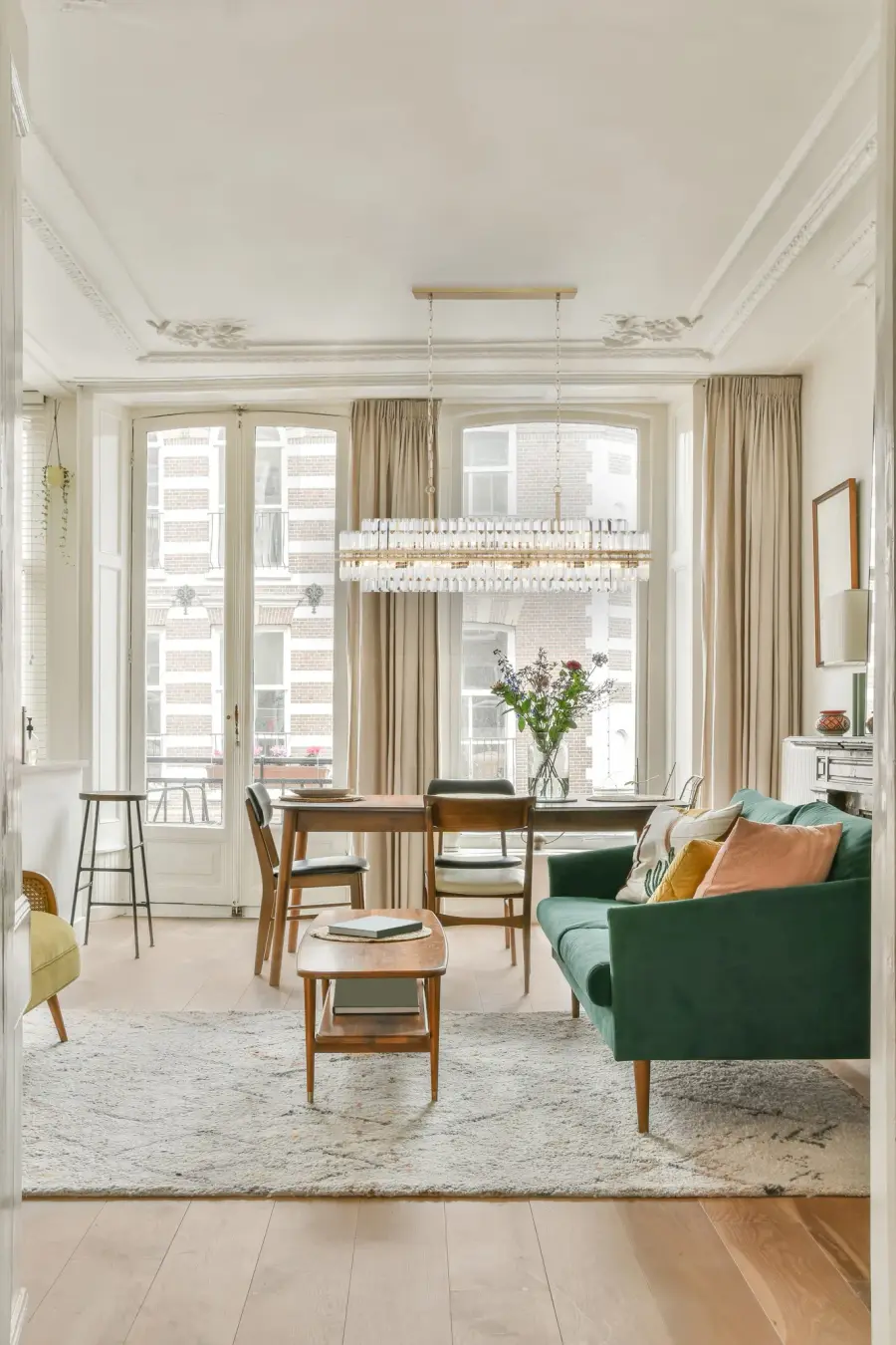 Stunning Tiered Crystal Linear Chandelier with Mid-Century Elegance - Image 5