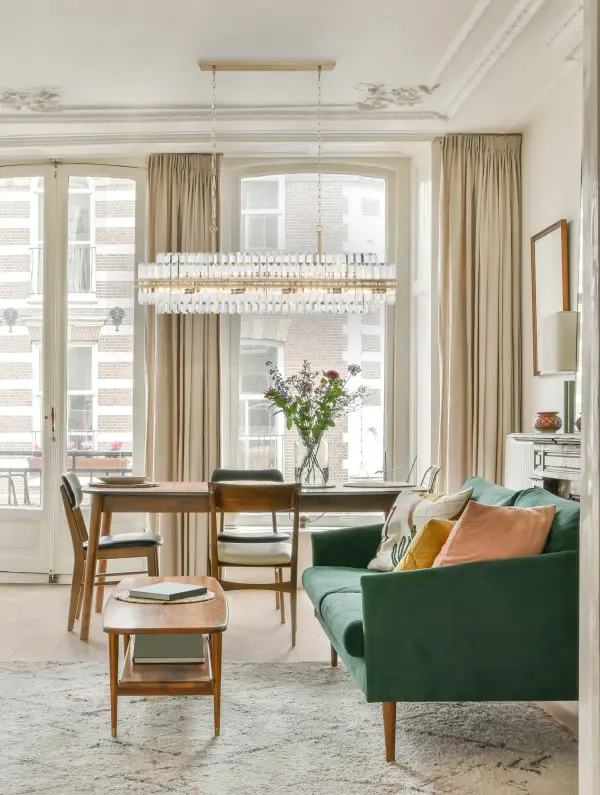 Stunning Tiered Crystal Linear Chandelier with Mid-Century Elegance - Image 6