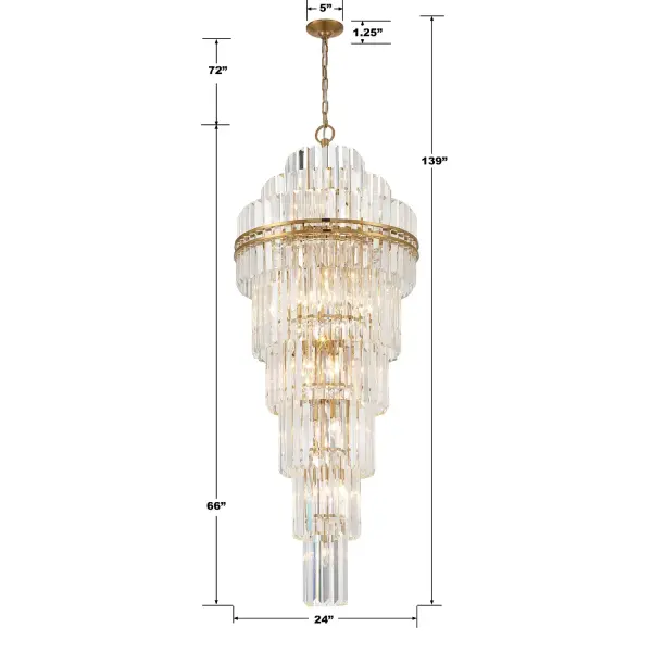 Hayes 24" Crystal Chandelier - Image 7