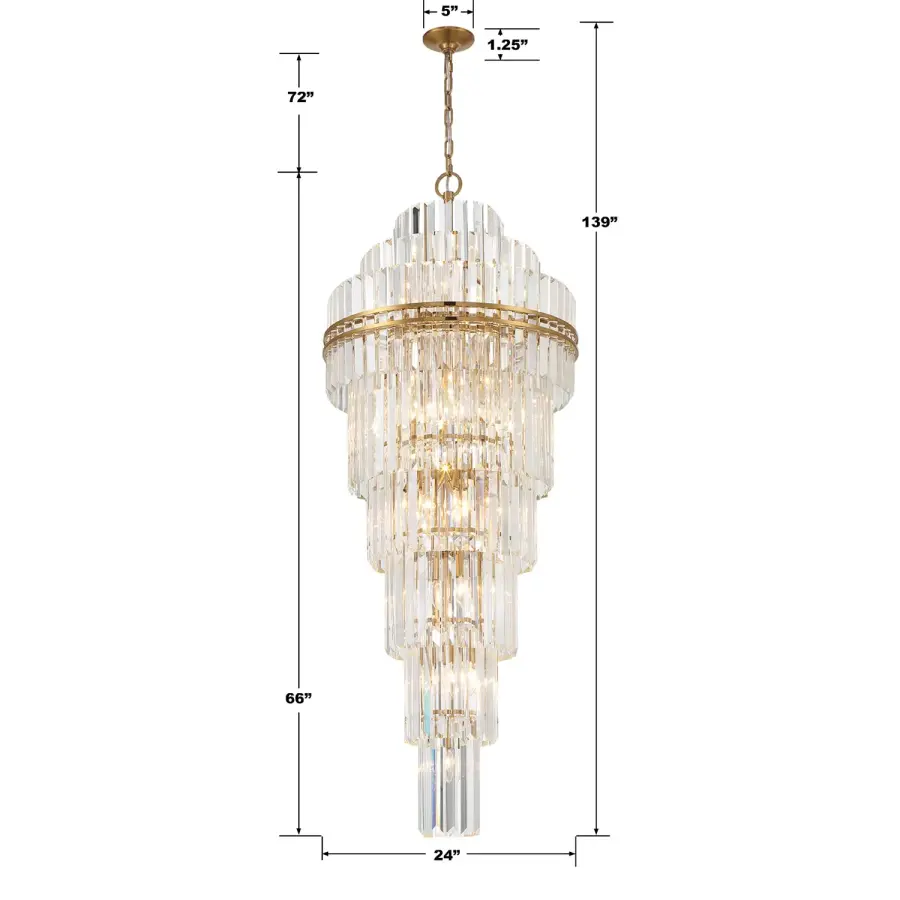 Hayes 24" Crystal Chandelier - Image 7