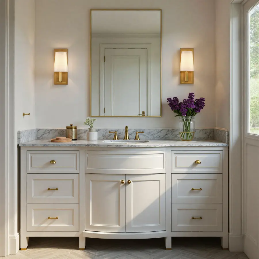 Refined Transitional Sconce with Timeless Brass Finish - Image 6