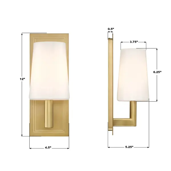 Refined Transitional Sconce with Timeless Brass Finish - Image 7
