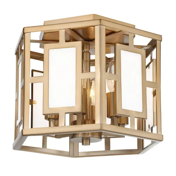 Hillcrest 12" Semi Flush Mount in Vibrant Gold - Image 1