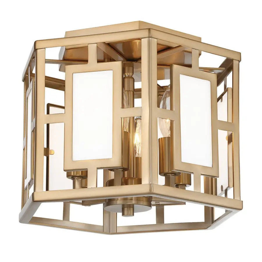 Hillcrest 12" Semi Flush Mount in Vibrant Gold - Image 1