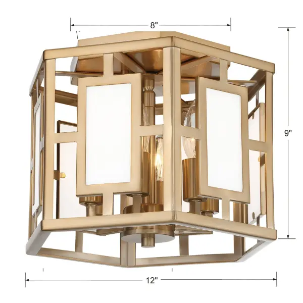 Hillcrest 12" Semi Flush Mount in Vibrant Gold - Image 2