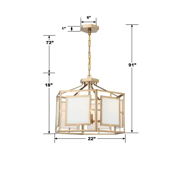 Hillcrest 22" Chandelier in Vibrant Gold - Image 2