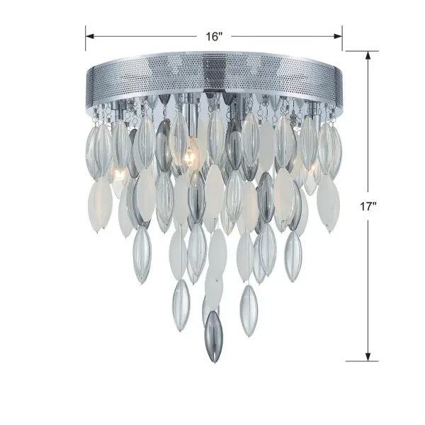 Hudson 16" Flush Mount in Polished Chrome - Image 2