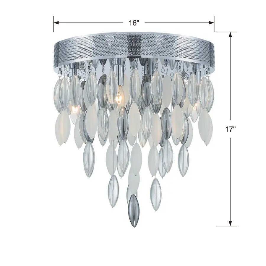Hudson 16" Flush Mount in Polished Chrome - Image 2