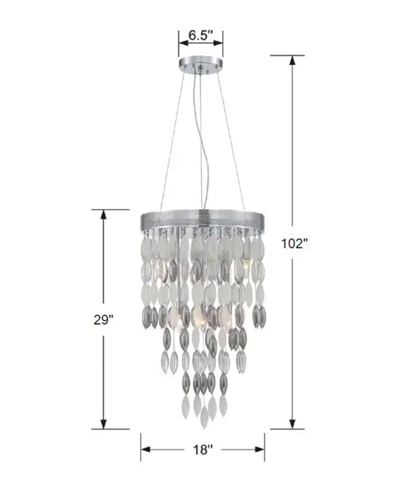 Hudson 18" Chandelier in Polished Chrome - Image 2