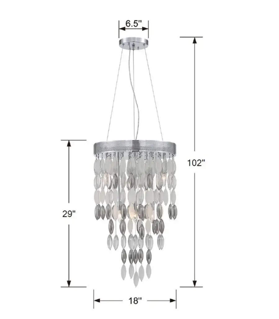 Hudson 18" Chandelier in Polished Chrome - Image 2