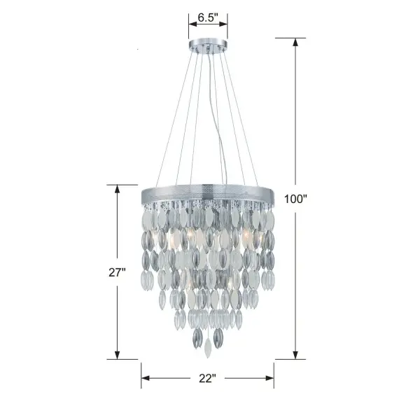 Hudson 22" Chandelier in Polished Chrome - Image 2