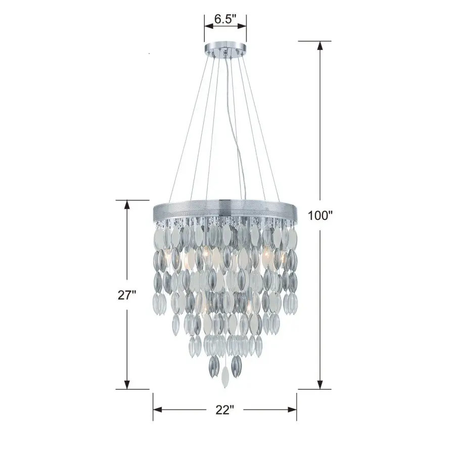 Hudson 22" Chandelier in Polished Chrome - Image 2