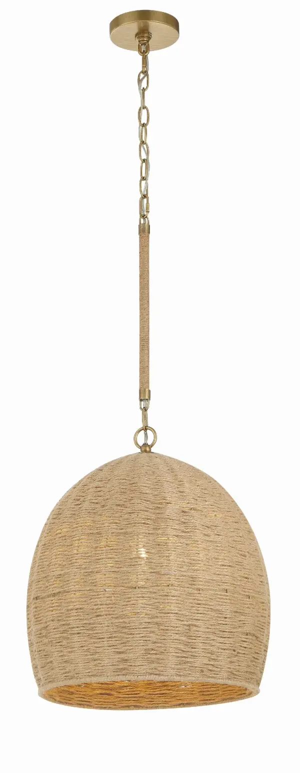Jace 15" Jute Pendant Light - Image 1