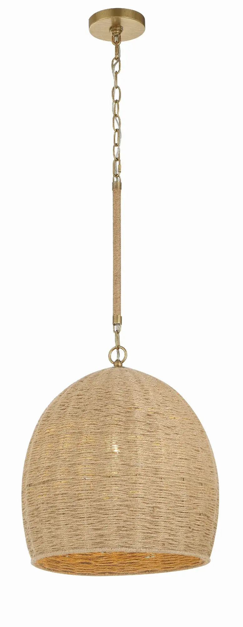 Jace 15" Jute Pendant Light - Image 1