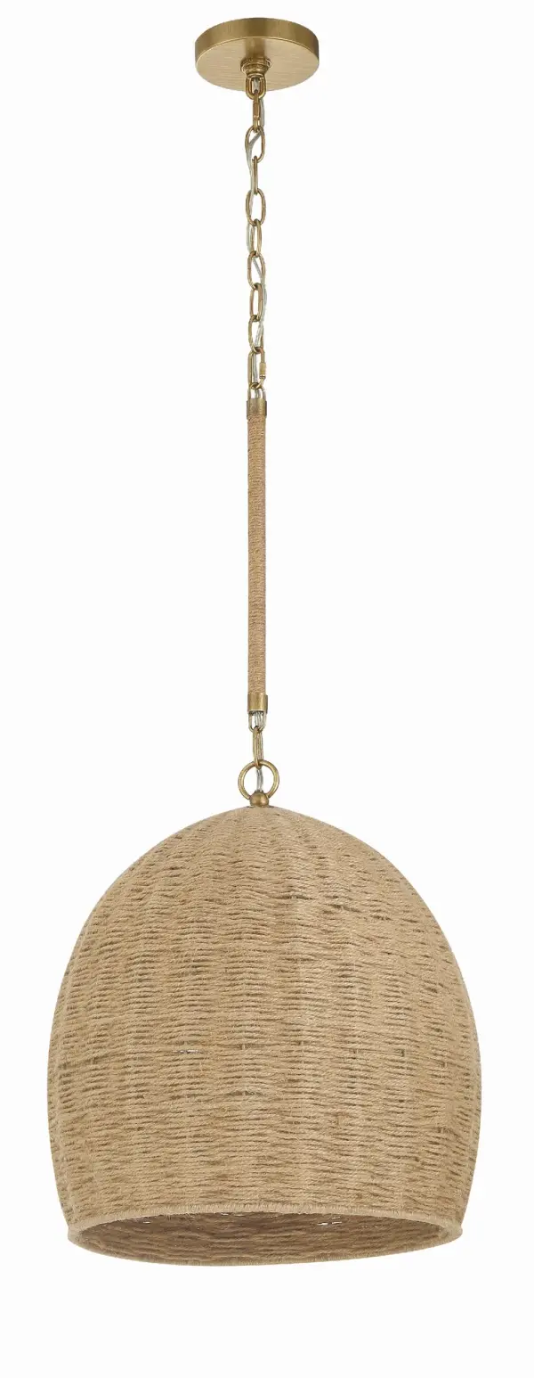 Jace 15" Jute Pendant Light - Image 3