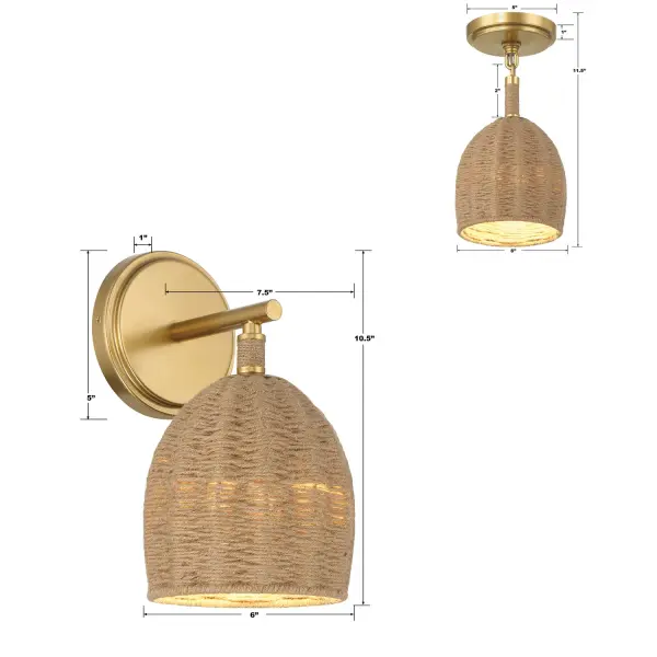 Jace 6" LED Sconce in Soft Gold - Image 7