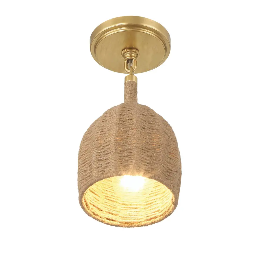 Jace 6" LED Semi Flush Mount in Soft Gold - Image 4