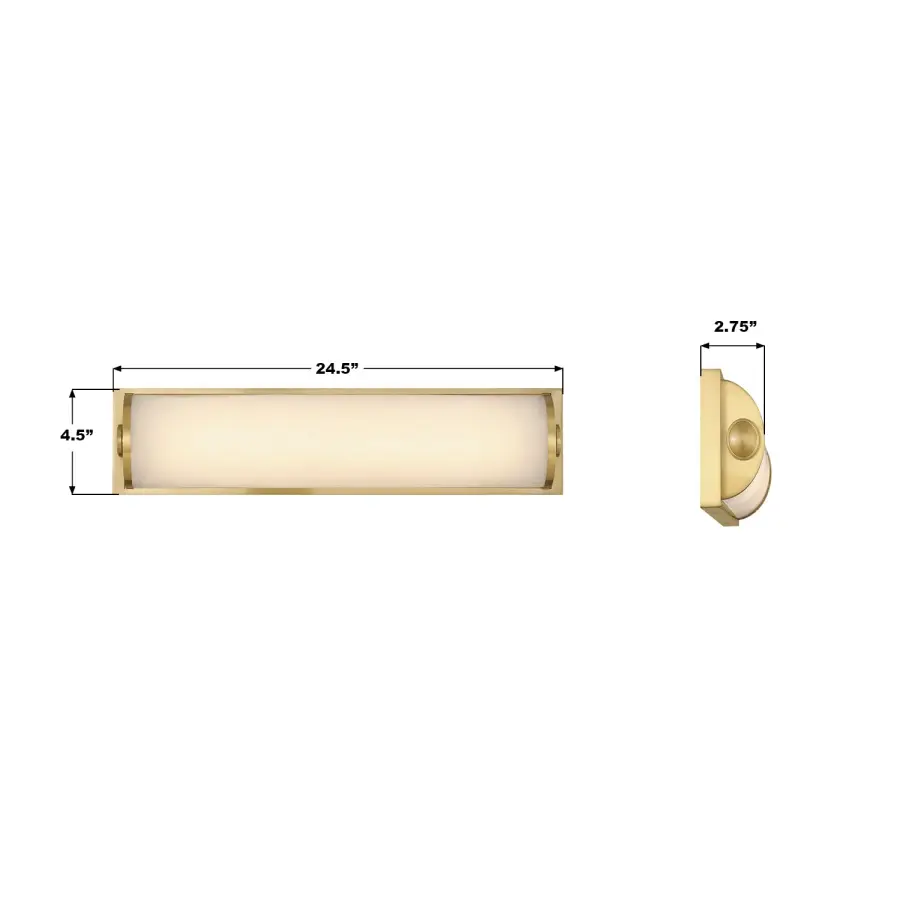 Jarvis 24.5" Integrated LED Sconce in Aged Brass - Image 7