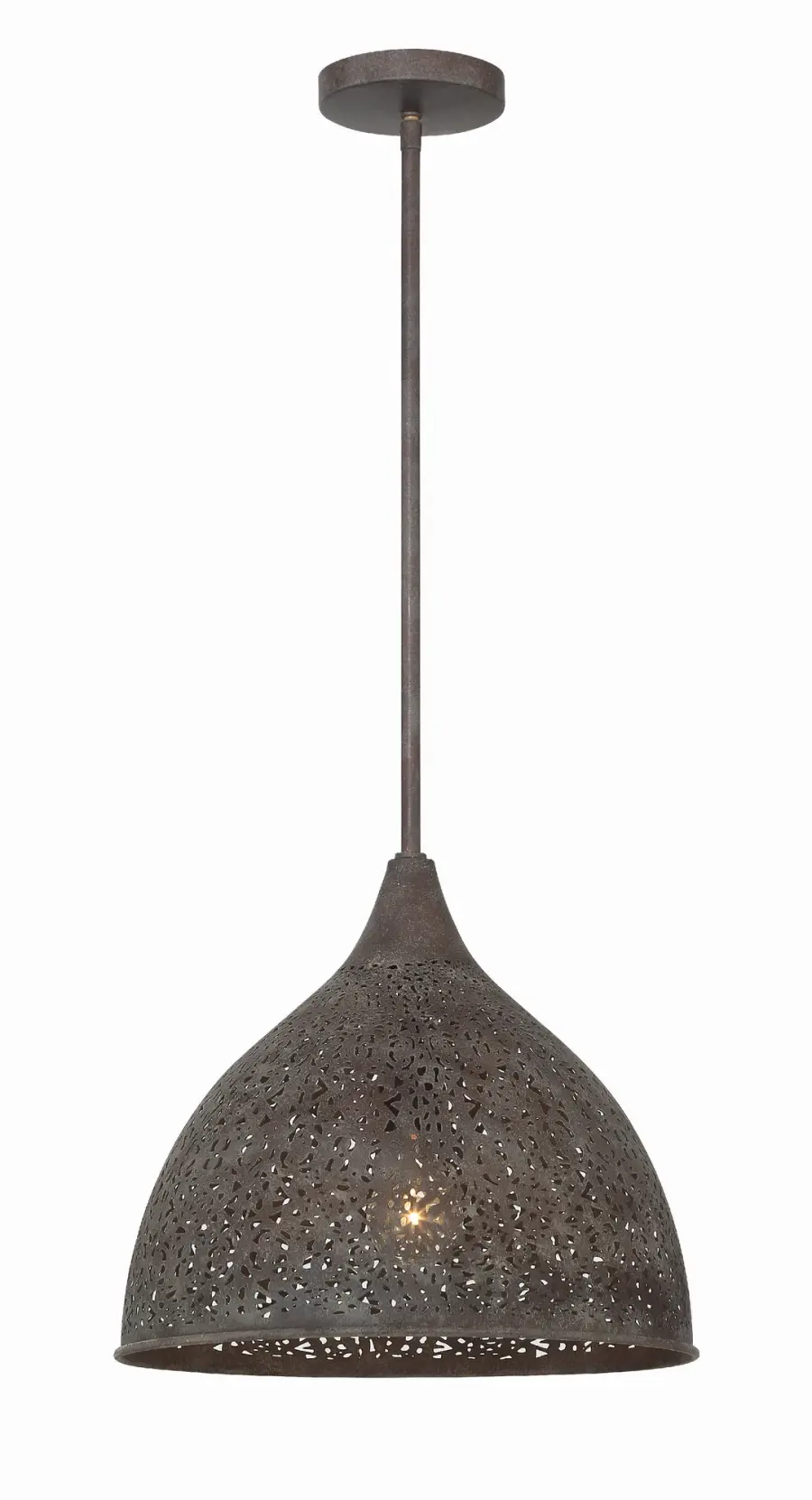 Jasmine 14" Forged Bronze Pendant - Image 1