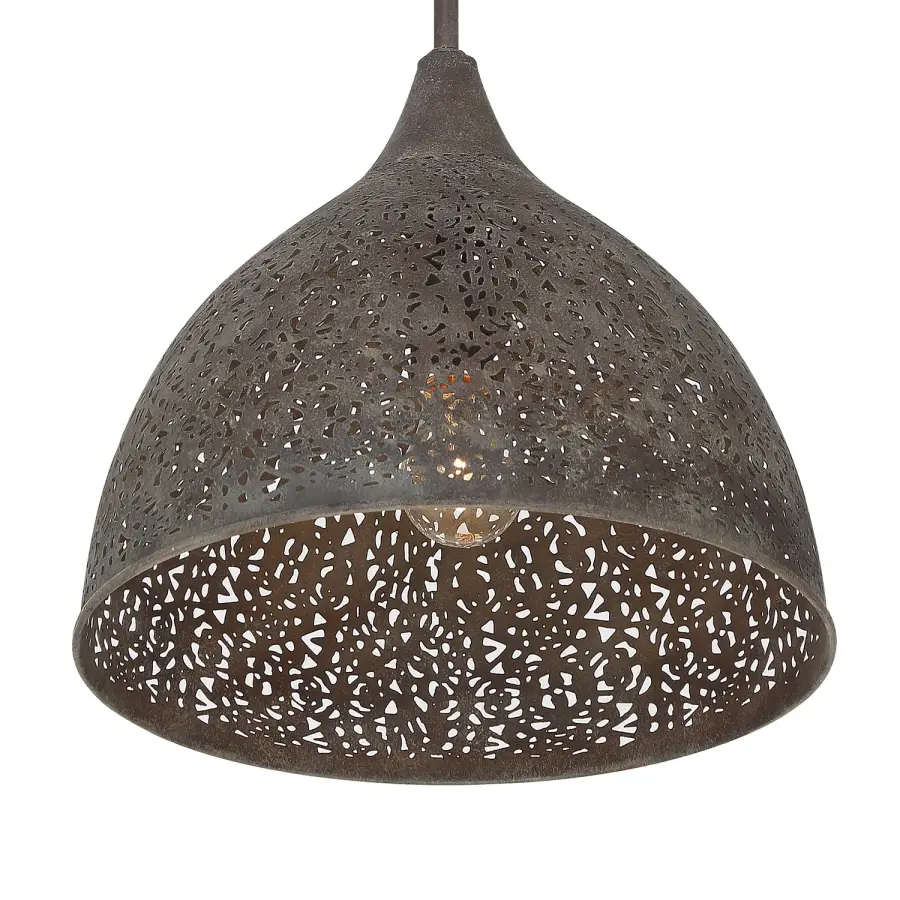 Jasmine 14" Forged Bronze Pendant - Image 3