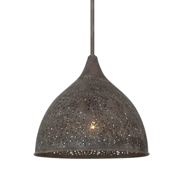 Jasmine 14" Forged Bronze Pendant - Image 4
