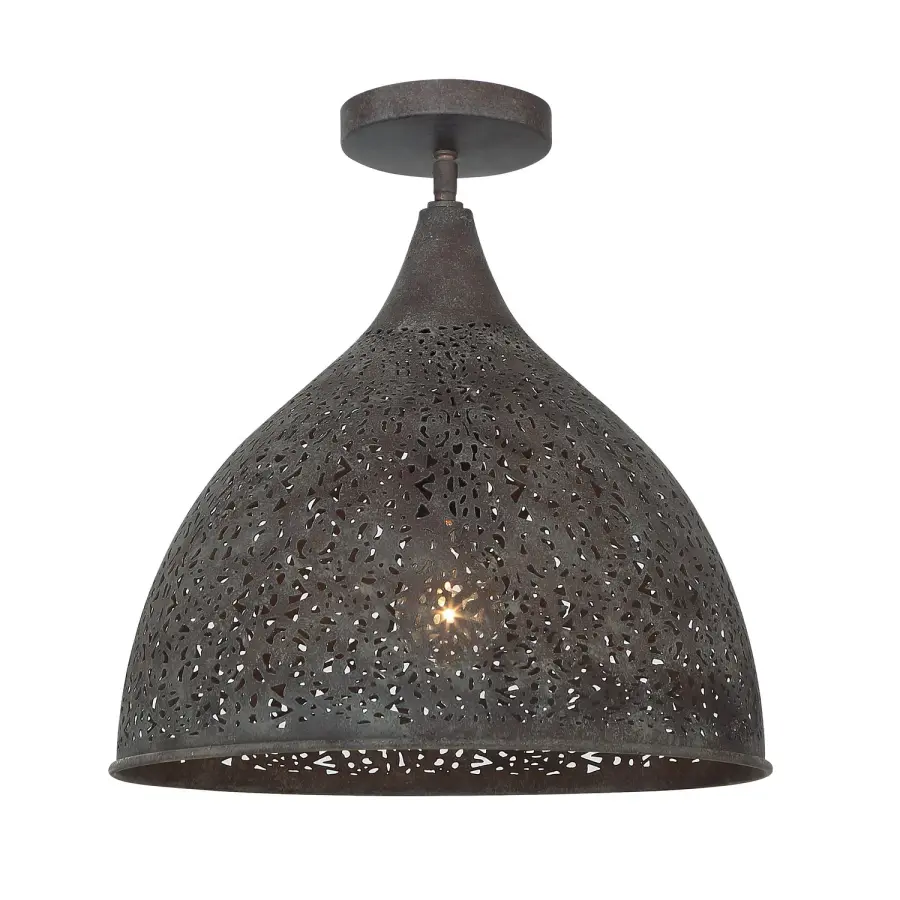 Jasmine 14" Semi Flush Mount in Forged Bronze - Image 1