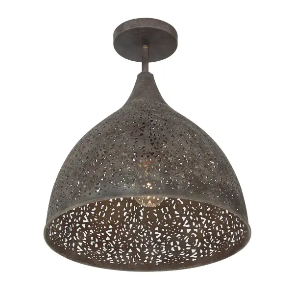 Jasmine 14" Semi Flush Mount in Forged Bronze - Image 2