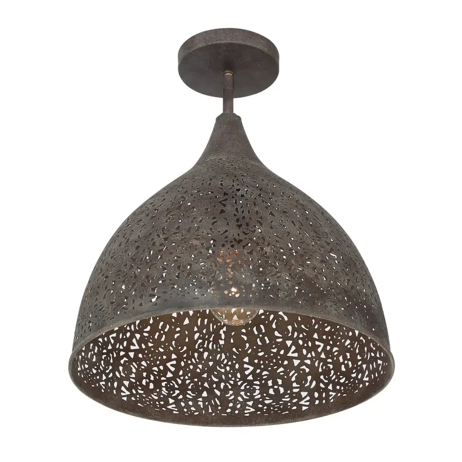 Jasmine 14" Semi Flush Mount in Forged Bronze - Image 2