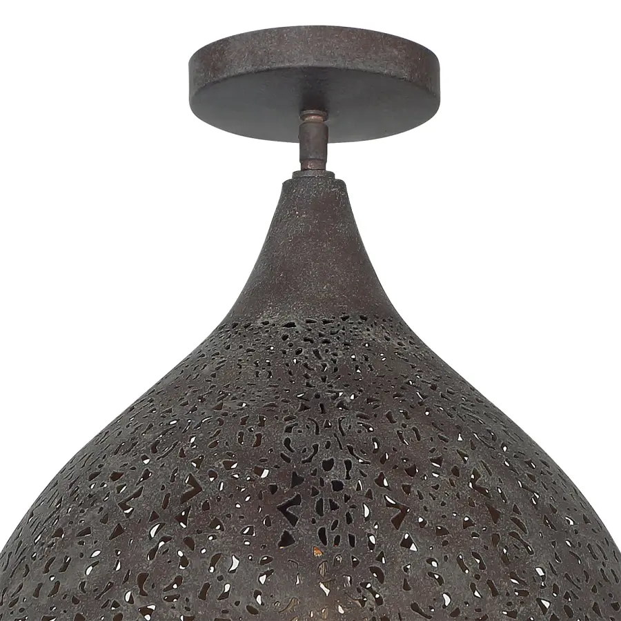 Jasmine 14" Semi Flush Mount in Forged Bronze - Image 3