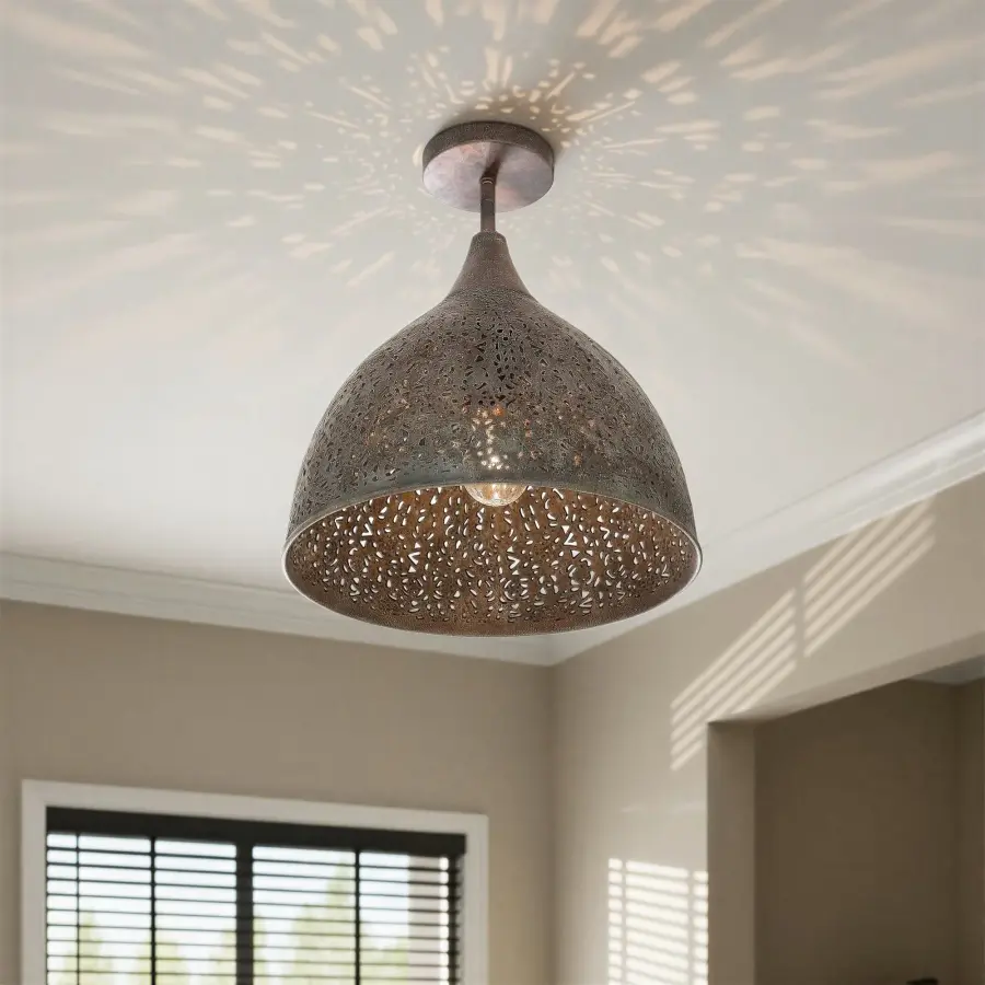 Jasmine 14" Semi Flush Mount in Forged Bronze - Image 6