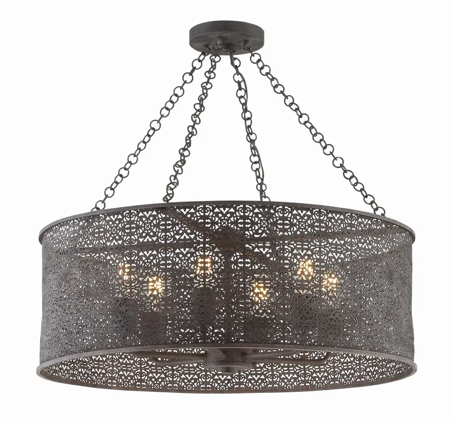 Jasmine 25" Forged Bronze Chandelier - Image 1