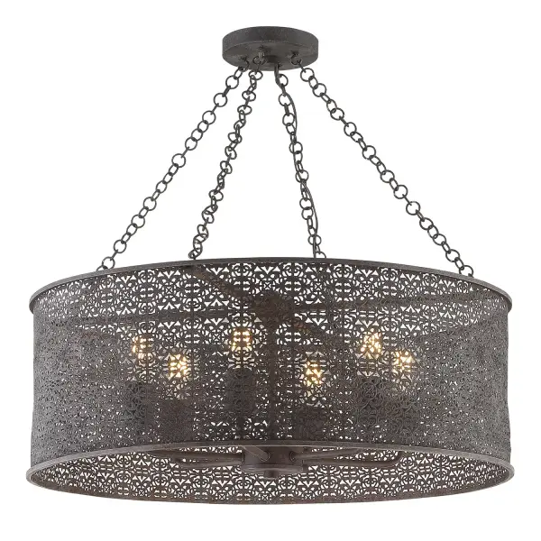 Jasmine 25" Forged Bronze Chandelier - Image 2