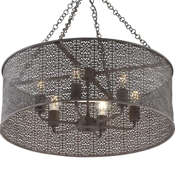 Jasmine 25" Forged Bronze Chandelier - Image 3