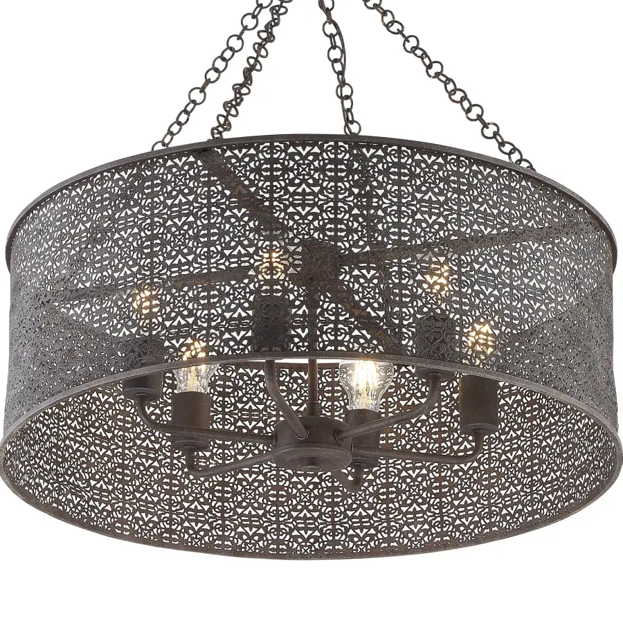 Jasmine 25" Forged Bronze Chandelier - Image 3