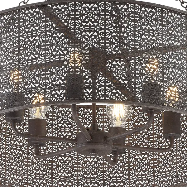 Jasmine 25" Forged Bronze Chandelier - Image 4