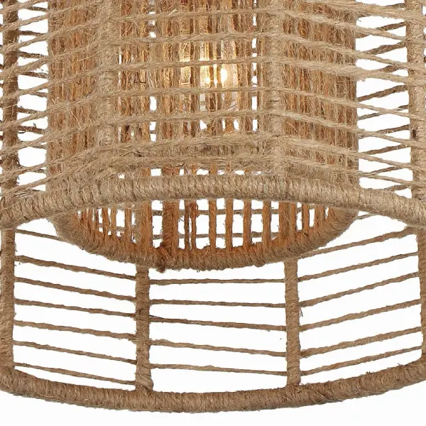 Jayna 12.5" Natural Jute Chandelier - Image 4