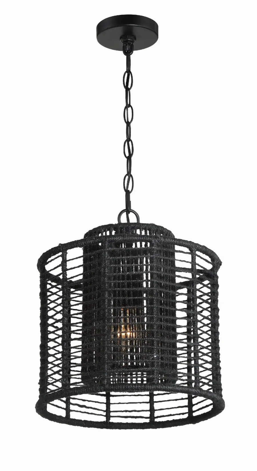 Jayna 12.5" Natural Jute Chandelier - Image 9