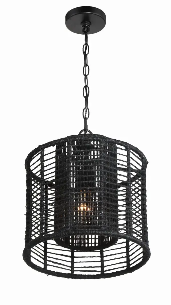 Jayna 12.5" Natural Jute Chandelier - Image 11