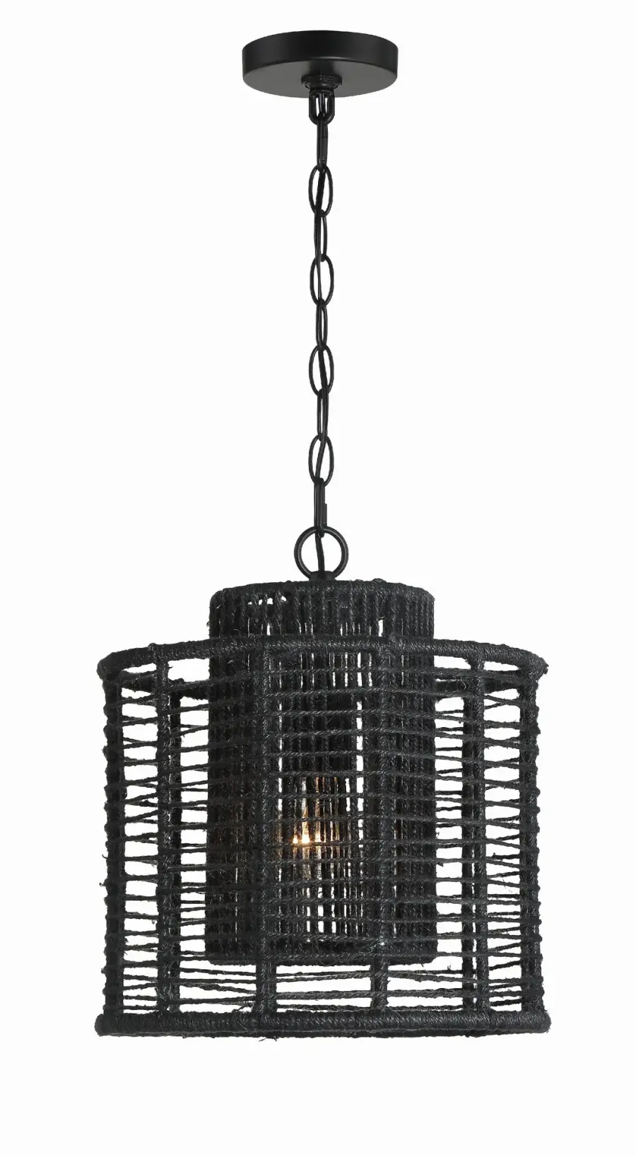 Jayna 12.5" Natural Jute Chandelier - Image 10