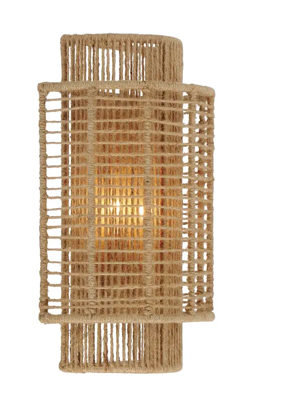 Jayna 10" Natural Jute Sconce - Image 1