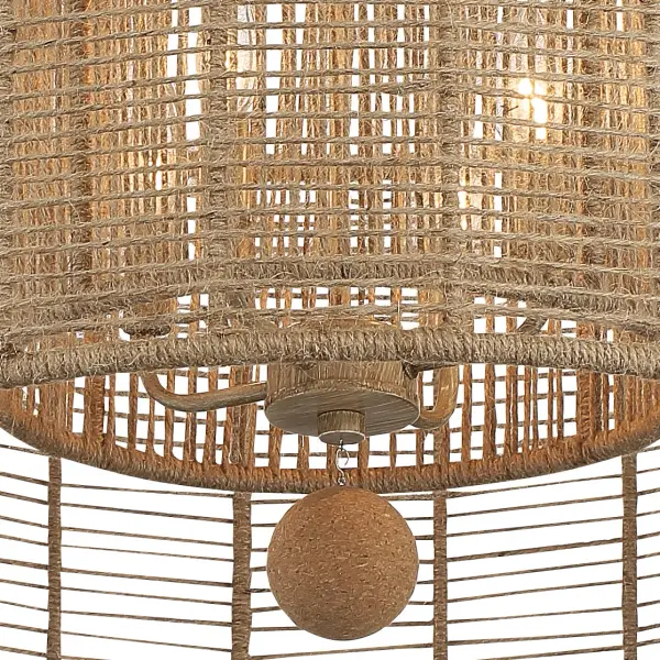 Jayna 25" Natural Jute Chandelier - Image 3