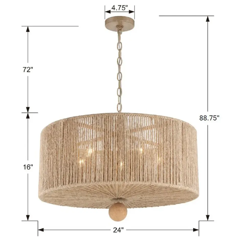 Jessa 24" Coastal Chandelier - Image 9