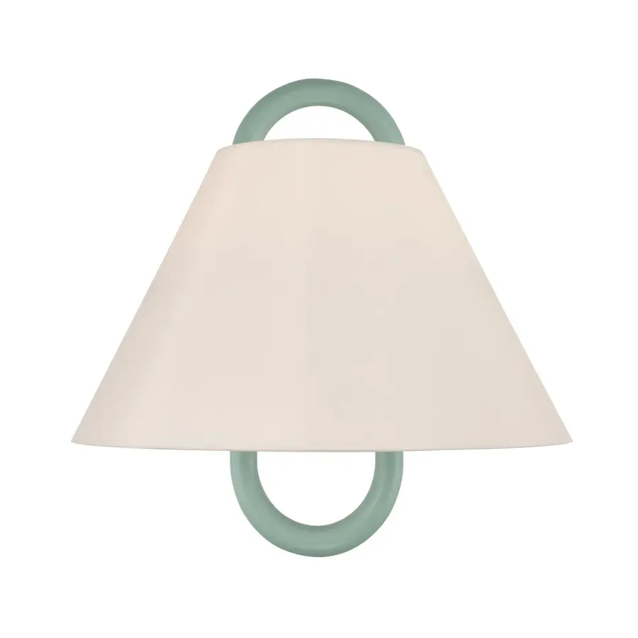 Jojo 11.75" Wall Sconce in Vibrant Gold with Blush Shade - Image 1