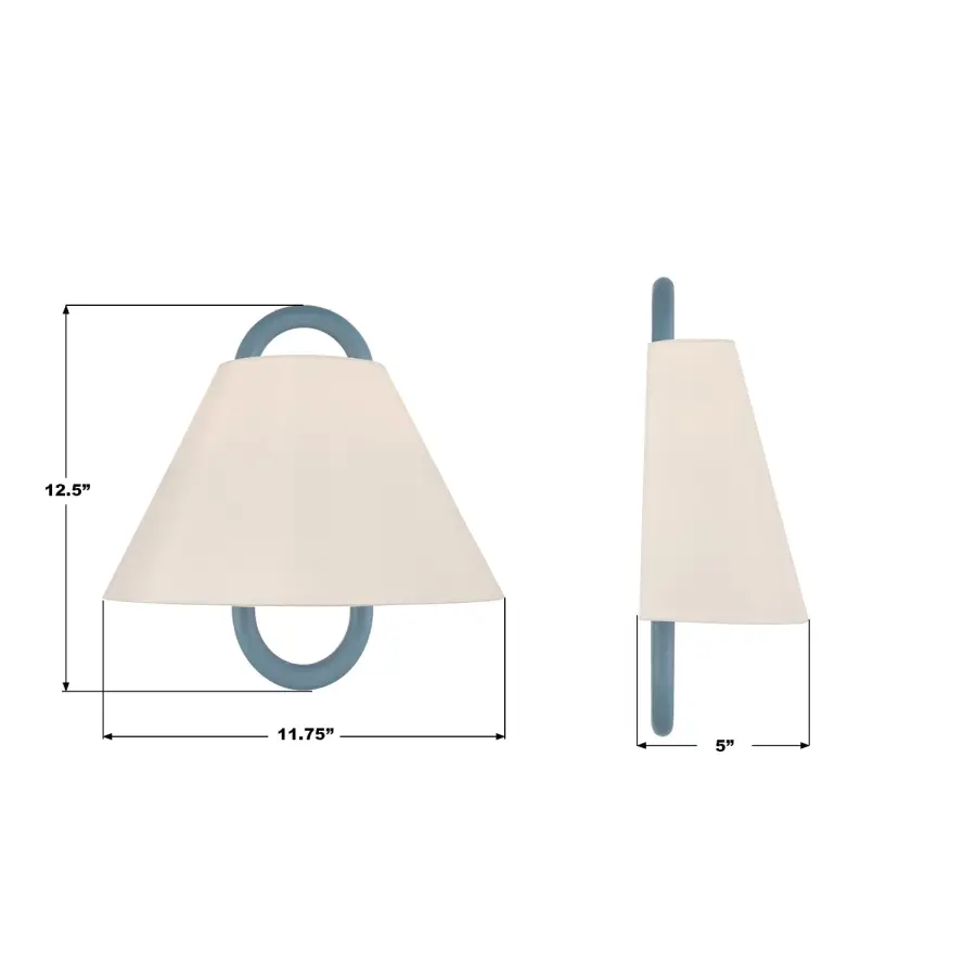 Jojo 11.75" Wall Sconce in Vibrant Gold with Blush Shade - Image 14