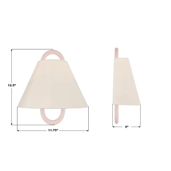 Jojo 11.75" Wall Sconce in Vibrant Gold with Blush Shade - Image 21